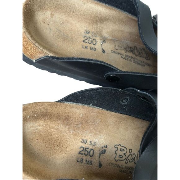 Birkenstock Birki’s Dorian Leather Slip On Clog Black size 39 Narrow Cross Strap - Picture 5 of 9